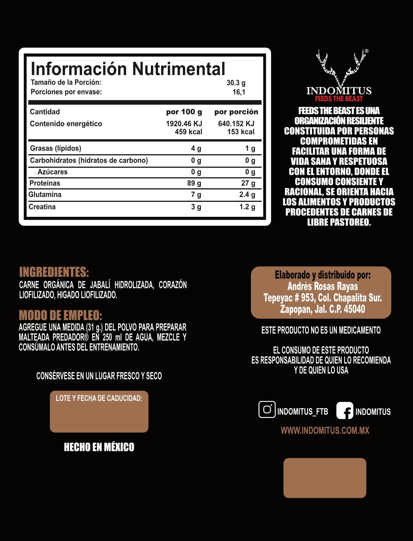 Jabalí meat protein